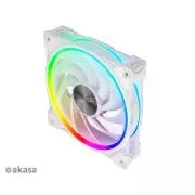 Ventilator AKASA SOHO AR, ventilator ARGB PWM de 12 cm, 120x120x25mm, alb