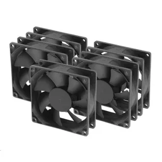 Ventilator AKASA AK-8025LS-KT05 80x80, Rulment cu role, 3-pim, 5 buc. în pachet