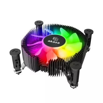 Cooler CPU AKASA Socket Intel LGA1700, LGA1851, aRGB, Mini-ITX, cooler scăzut