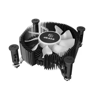 Cooler CPU AKASA Socket Intel LGA1700, LGA1851, aRGB, Mini-ITX, cooler scăzut
