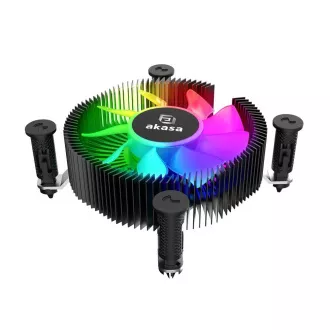 Cooler CPU AKASA Socket Intel LGA1700, LGA1851, aRGB, Mini-ITX, cooler scăzut