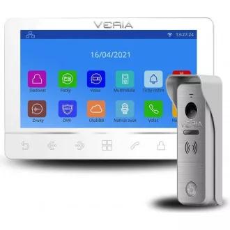 Videofon Veria SET 8276B alb + stație de intrare 831 din seria 2-WIRE
