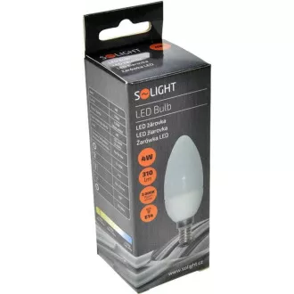 Bec cu LED Solight, lumânare, 4W, E14, 3000K, 340lm