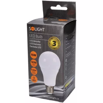 Bec cu LED Solight, formă clasică, 15W, E27, 6000K, 220°, 1275lm
