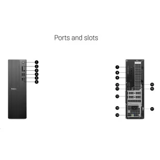 PC DELL Slim ECS1250/180W/I5-14400/16GB/512GB SSD/Intel UHD/WLAN/Kb/Mouse/W11 Pro/3Y PS NBD