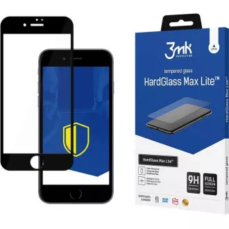 Sticlă temperată 3mk HardGlass Max Lite pentru Apple iPhone 7, 8, negru Sticlă temperată 3mk HardGlass Max Lite pentru Apple iPhone 7, 8, negru