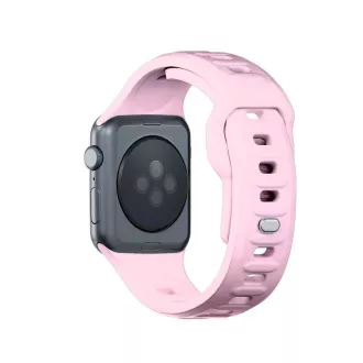 Curea de ceas 3mk pentru Apple 38/40/41 mm, roz pudrat