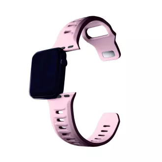 Curea de ceas 3mk pentru Apple 38/40/41 mm, roz pudrat