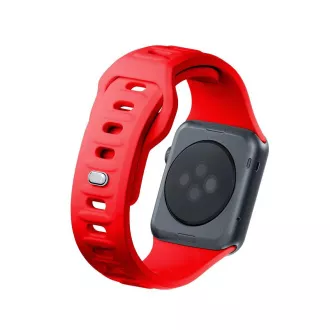 Curea de ceas 3mk pentru Apple 38/40/41 mm, roșie