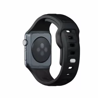Curea de ceas 3mk pentru Apple 42/44/45/49 mm, neagră