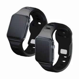 Curea de ceas 3mk pentru Apple 42/44/45/49 mm, neagră