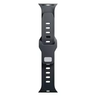 Curea de ceas 3mk pentru Apple 42/44/45/49 mm, neagră