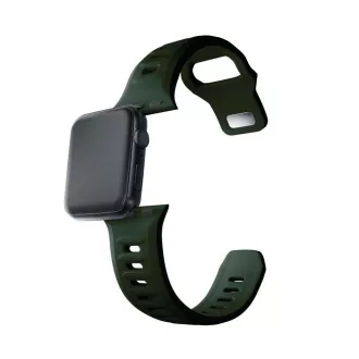 Curea de ceas 3mk pentru Apple 42/44/45/49 mm, verde închis