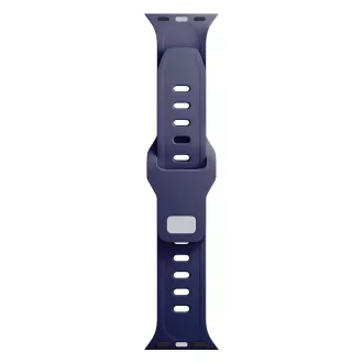 Curea de ceas 3mk pentru Apple 42/44/45/49 mm, albastru ocean