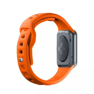 Curea de ceas 3mk pentru Apple 42/44/45/49 mm portocalie