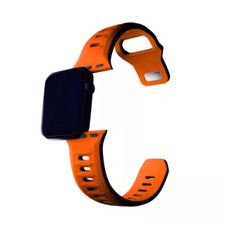 Curea de ceas 3mk pentru Apple 42/44/45/49 mm portocalie