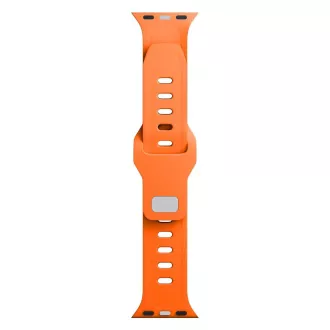 Curea de ceas 3mk pentru Apple 42/44/45/49 mm portocalie