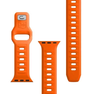 Curea de ceas 3mk pentru Apple 42/44/45/49 mm portocalie