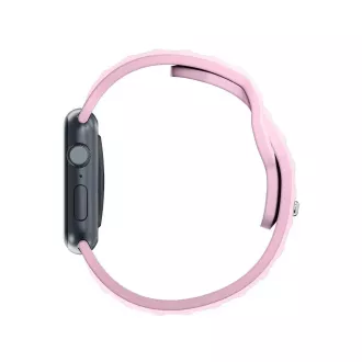 Curea de ceas 3mk pentru Apple 42/44/45/49 mm, roz pudrat