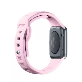 Curea de ceas 3mk pentru Apple 42/44/45/49 mm, roz pudrat