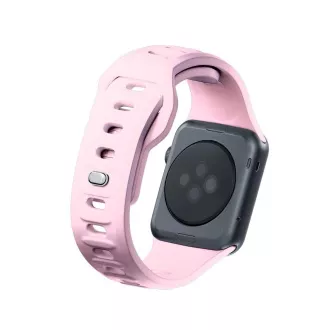 Curea de ceas 3mk pentru Apple 42/44/45/49 mm, roz pudrat
