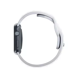 Curea de ceas 3mk pentru Apple 42/44/45/49 mm, albă