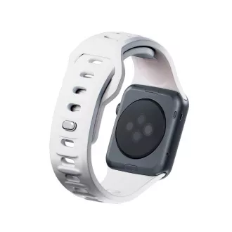 Curea de ceas 3mk pentru Apple 42/44/45/49 mm, albă