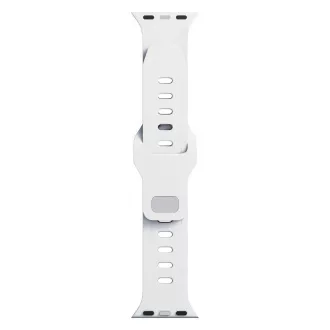 Curea de ceas 3mk pentru Apple 42/44/45/49 mm, albă