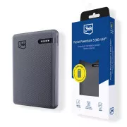 Acumulator extern 3mk Pocket 5.000 mAh 12 W USB 1C Gri pentru Universal