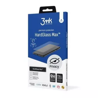 Husa de protecție din sticlă securizată 3mk HardGlass Max Privacy pentru Apple iPhone X/XS/11 Pro, neagră