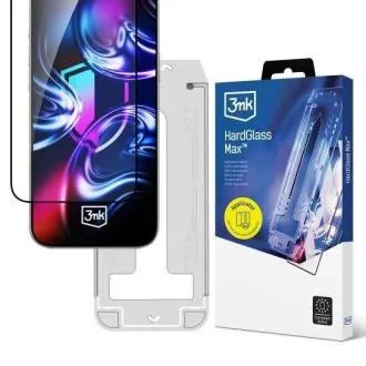 Ramă HardGlass Max din sticlă securizată 3mk, potrivită pentru Apple iPhone 17 Pro Ramă HardGlass Max din sticlă securizată 3mk, potrivită pentru Apple iPhone 17 Pro