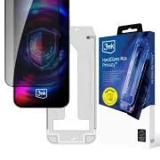 Ramă HardGlass Max Privacy din sticlă securizată 3mk, potrivită pentru Apple iPhone 17 Pro