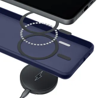 Husă de protecție 3mk MagCase albastră, culoare fum, pentru Samsung Galaxy S26+