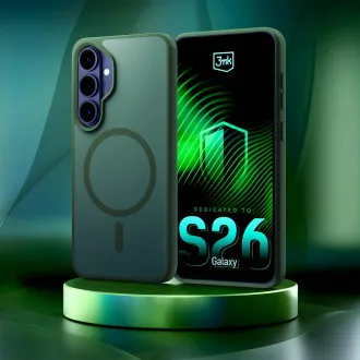 Husă de protecție 3mk MagCase Smoke Green pentru Samsung Galaxy S26