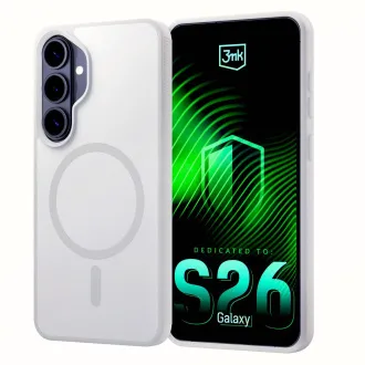 Husă de protecție 3mk Smoke MagCase albă pentru Samsung Galaxy S26
