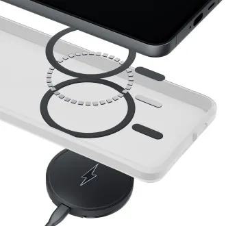Husă de protecție 3mk Smoke MagCase albă pentru Samsung Galaxy S26
