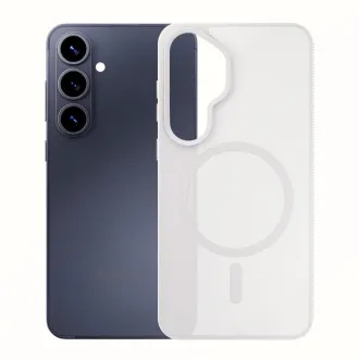Husă de protecție 3mk Smoke MagCase albă pentru Samsung Galaxy S26