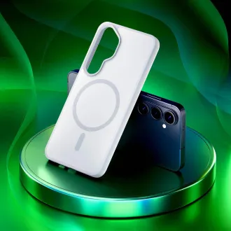 Husă de protecție 3mk Smoke MagCase albă pentru Samsung Galaxy S26