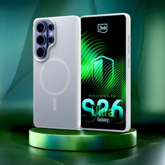 Husă de protecție 3mk MagCase Smoke albă pentru Samsung Galaxy S26 Ultra