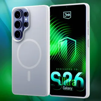 Husă de protecție 3mk MagCase Smoke albă pentru Samsung Galaxy S26 Ultra