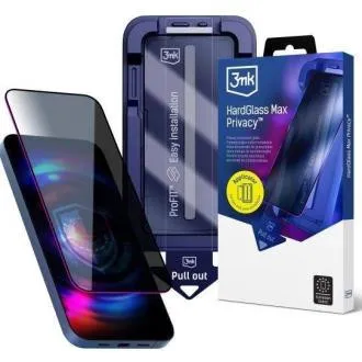 Husa de protecție pentru Apple iPhone 17 Pro Max, sticlă securizată 3mk Hardglass Max Privacy Husa de protecție pentru Apple iPhone 17 Pro Max, sticlă securizată 3mk Hardglass Max Privacy
