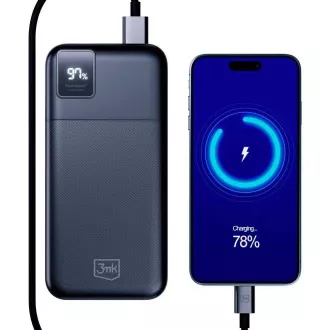 Power bank 3mk - PowerHouse 20000 mAh, USB-C + USB-A