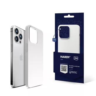 Husă de protecție 3mk HARDY din silicon MagCase pentru Apple iPhone 15 Pro, argintiu-alb
