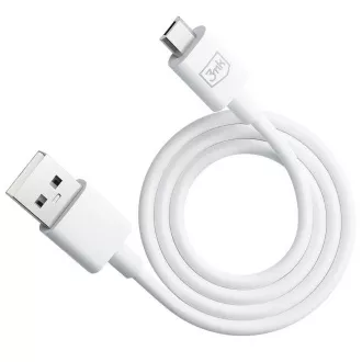 Cablu de date 3mk - Hyper Cable A la Micro 1.2m 5V 2, 4A, alb