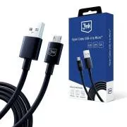 Cablu de date 3mk - Hyper Cable A la Micro 1.2m 5V 2, 4A, negru
