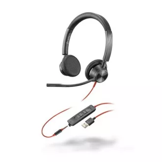 Căști Poly Blackwire 3325, jack de 3,5 mm, USB-A, stereo