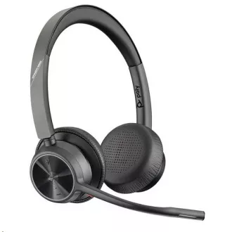 Căști fără fir Poly Voyager 4320 MS Teams, adaptor BT700 USB-A, stereo, suport de încărcare