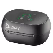 Căști bluetooth Poly Voyager Free 60+, adaptor BT700 USB-C, carcasă de încărcare tactilă, negru