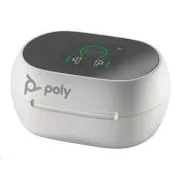 Căști bluetooth Poly Voyager Free 60+, adaptor BT700 USB-A, carcasă de încărcare tactilă, alb