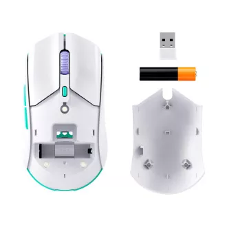 Mouse de gaming alb fără fir HyperX Pulsefire Haste 2 Core - Mouse